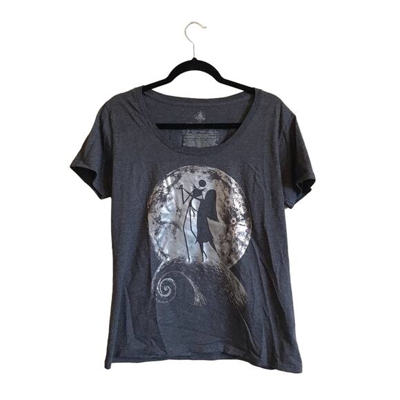 Disney XL Nightmare Before Christmas gray t-shirt fandom Tim Burton Sally Jack - Picture 1 of 8